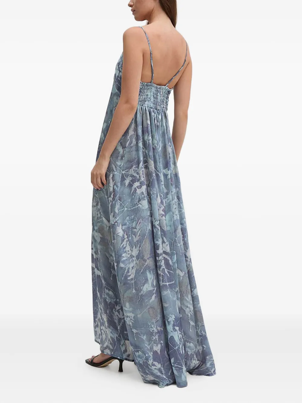 Sandro Ferrone Maxi-jurk met print - Blauw