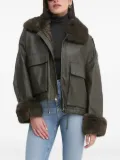 Sandro Ferrone trimmed jacket - Green