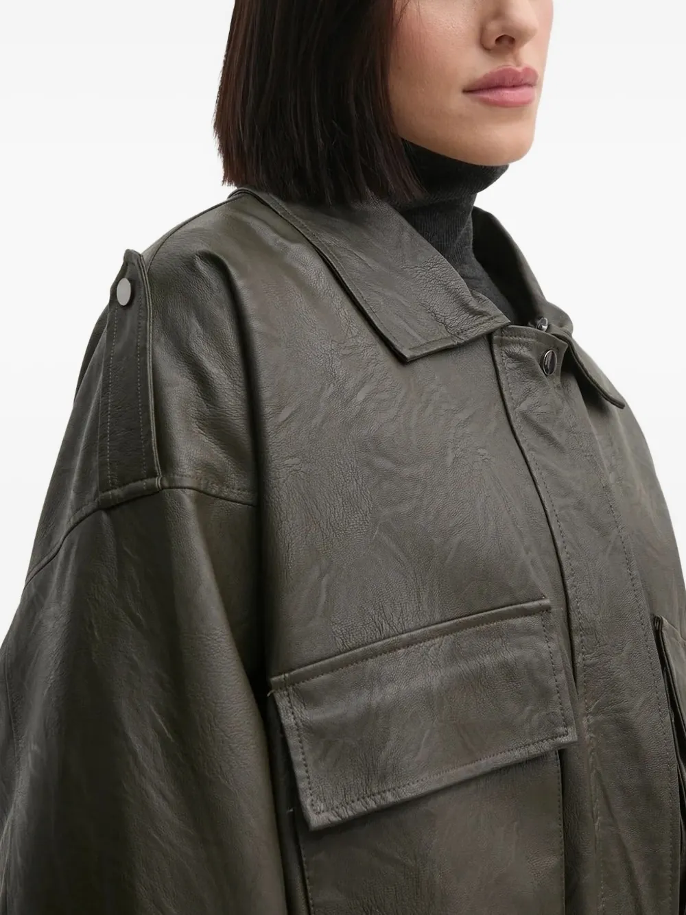 Sandro Ferrone trimmed jacket Groen