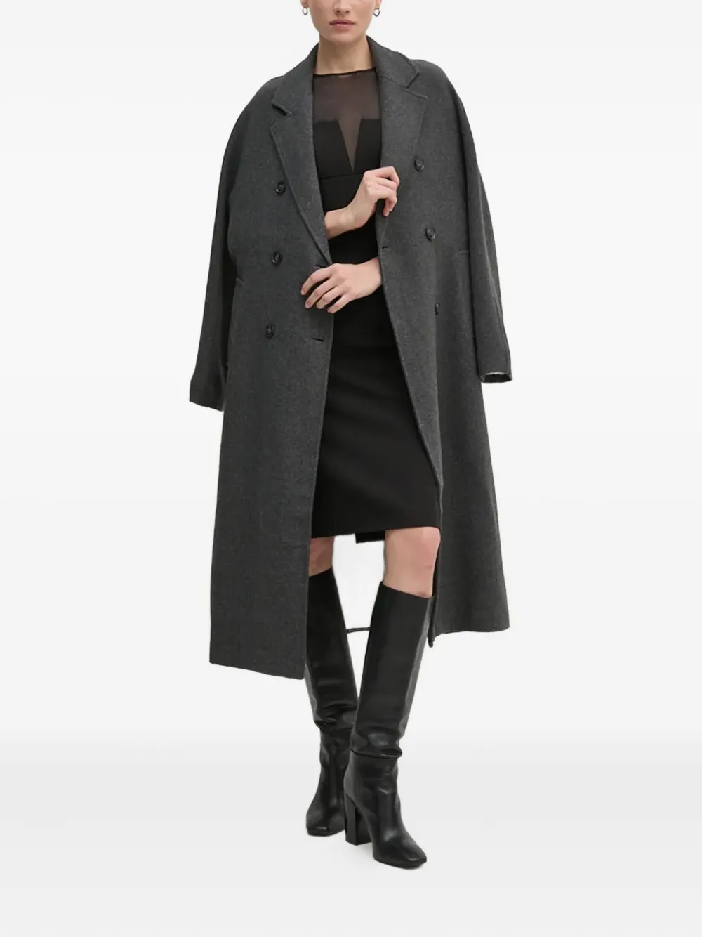 Sandro Ferrone mesh-panel long-sleeve midi dress | Cocktail & Party Dresses | Image 2