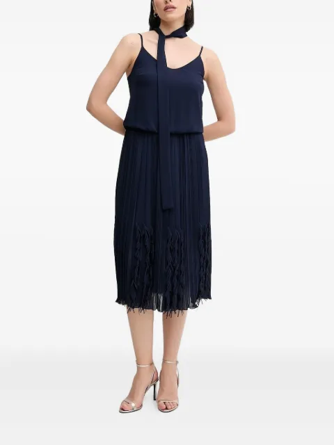 Sandro Ferrone ruffle-hem midi dress