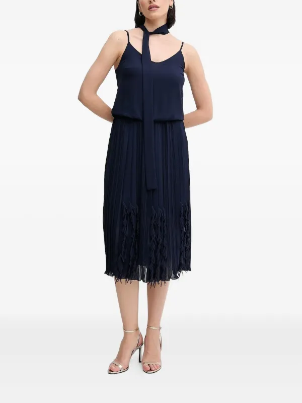 sandro fringed midi dress Asymmetric Fringed Dress by Sandro at THE MILE