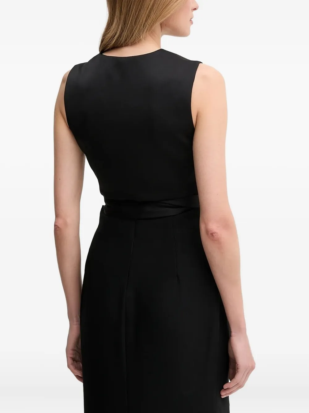 Sandro Ferrone cut-out V-neck maxi dress - Zwart
