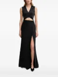Sandro Ferrone cut-out V-neck maxi dress - Black
