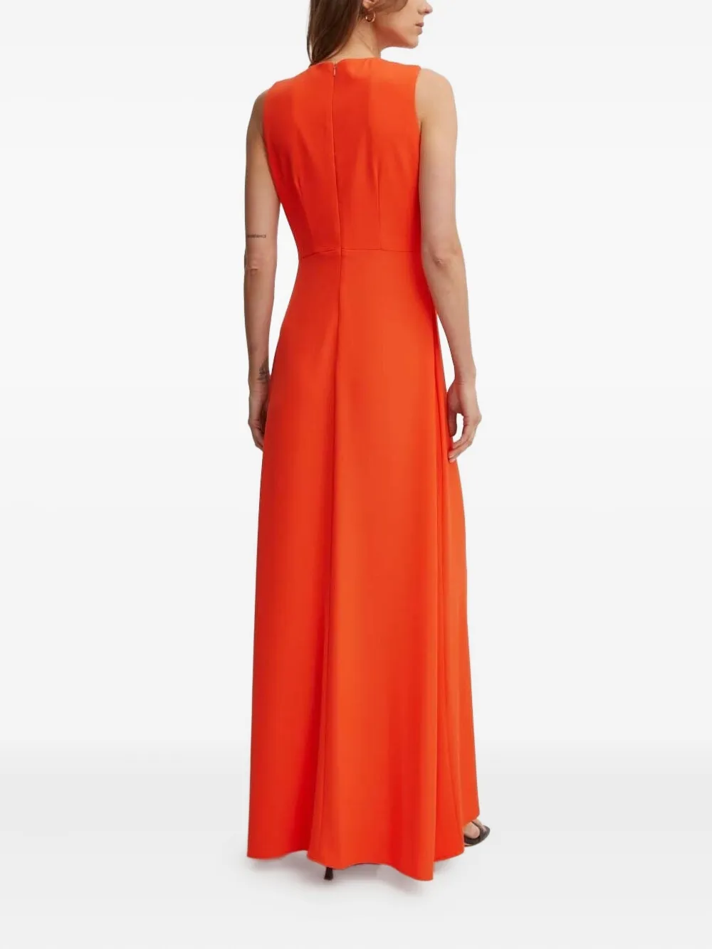 Sandro Ferrone Gedrapeerde maxi-jurk - Oranje