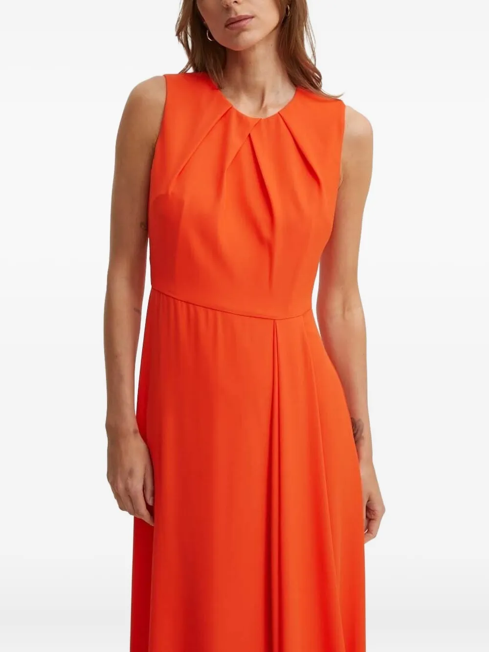 Sandro Ferrone Gedrapeerde maxi-jurk Oranje