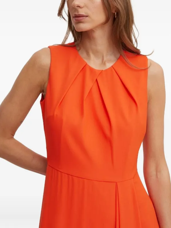 Sandro Ferrone Pleated Draped Maxi Dress | Orange | FARFETCH