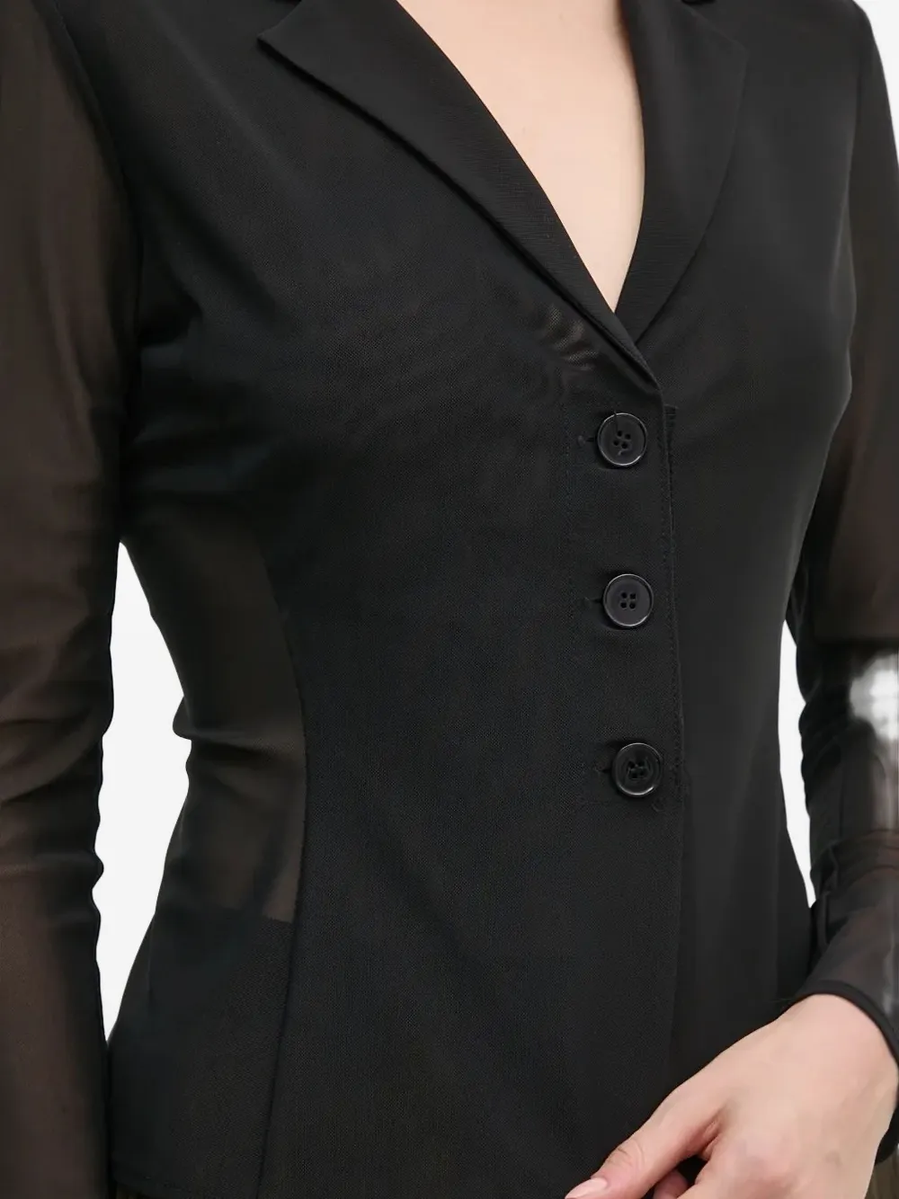 Sandro Ferrone Blouse met V-hals Zwart