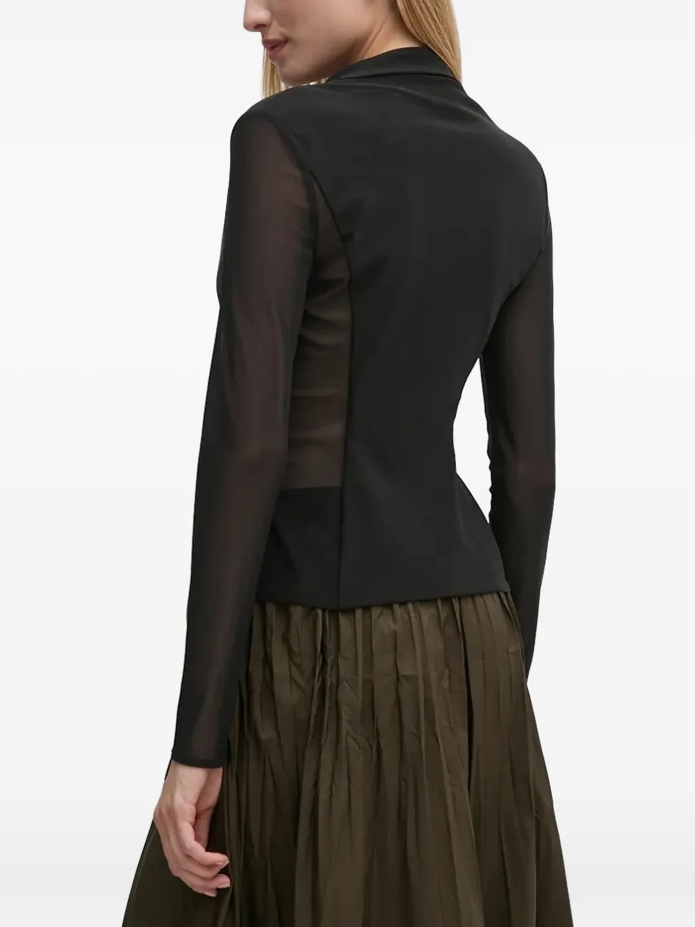 Sandro Ferrone V-neck blouse - Zwart