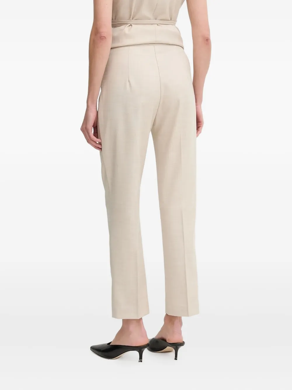 Sandro Ferrone Broek met gewikkelde voorkant - Beige