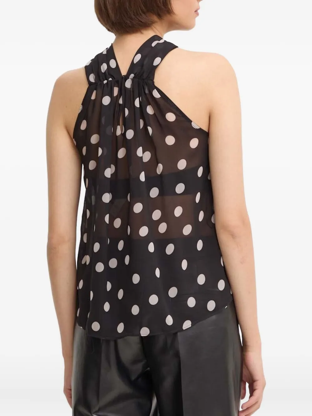 Sandro Ferrone polka-dot pattern top - Zwart
