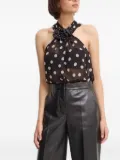 Sandro Ferrone polka-dot pattern top - Black