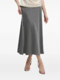 Sandro Ferrone satin midi A-line skirt - Grey