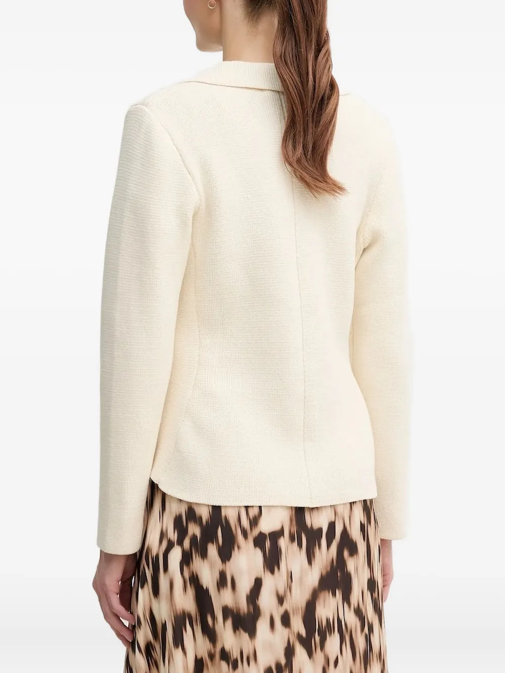 Pedro Del Hierro Textured-knit Button Cardigan In White