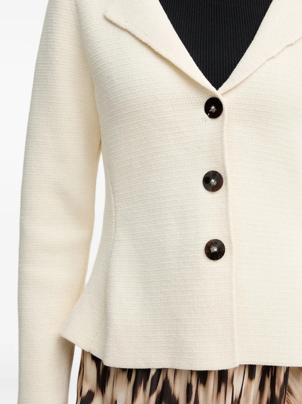 Pedro Del Hierro Textured-knit Button Cardigan In White