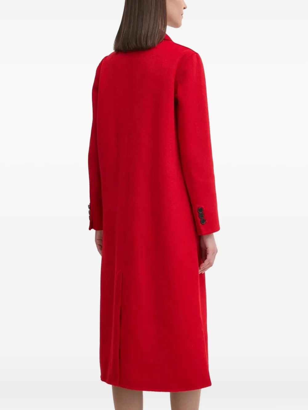Pedro Del Hierro Buttoned Double-breasted Coat In Red