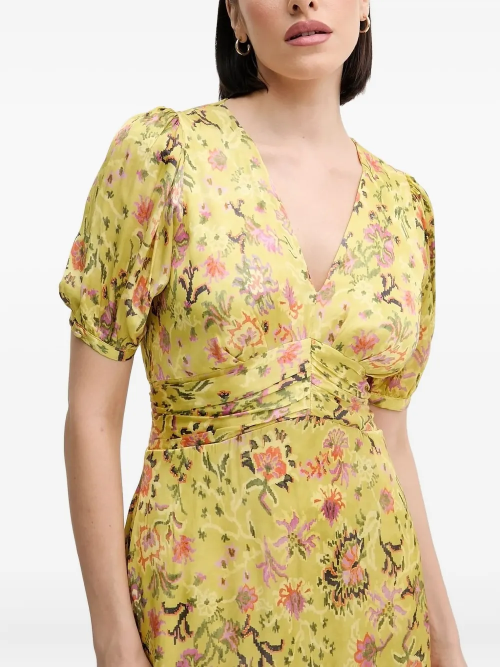 Pedro Del Hierro Midi-jurk met pofmouwen Groen
