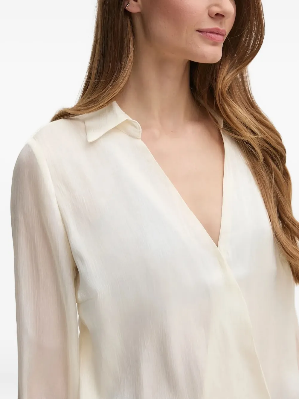  Pedro Del Hierro Sheer Blouse - White 