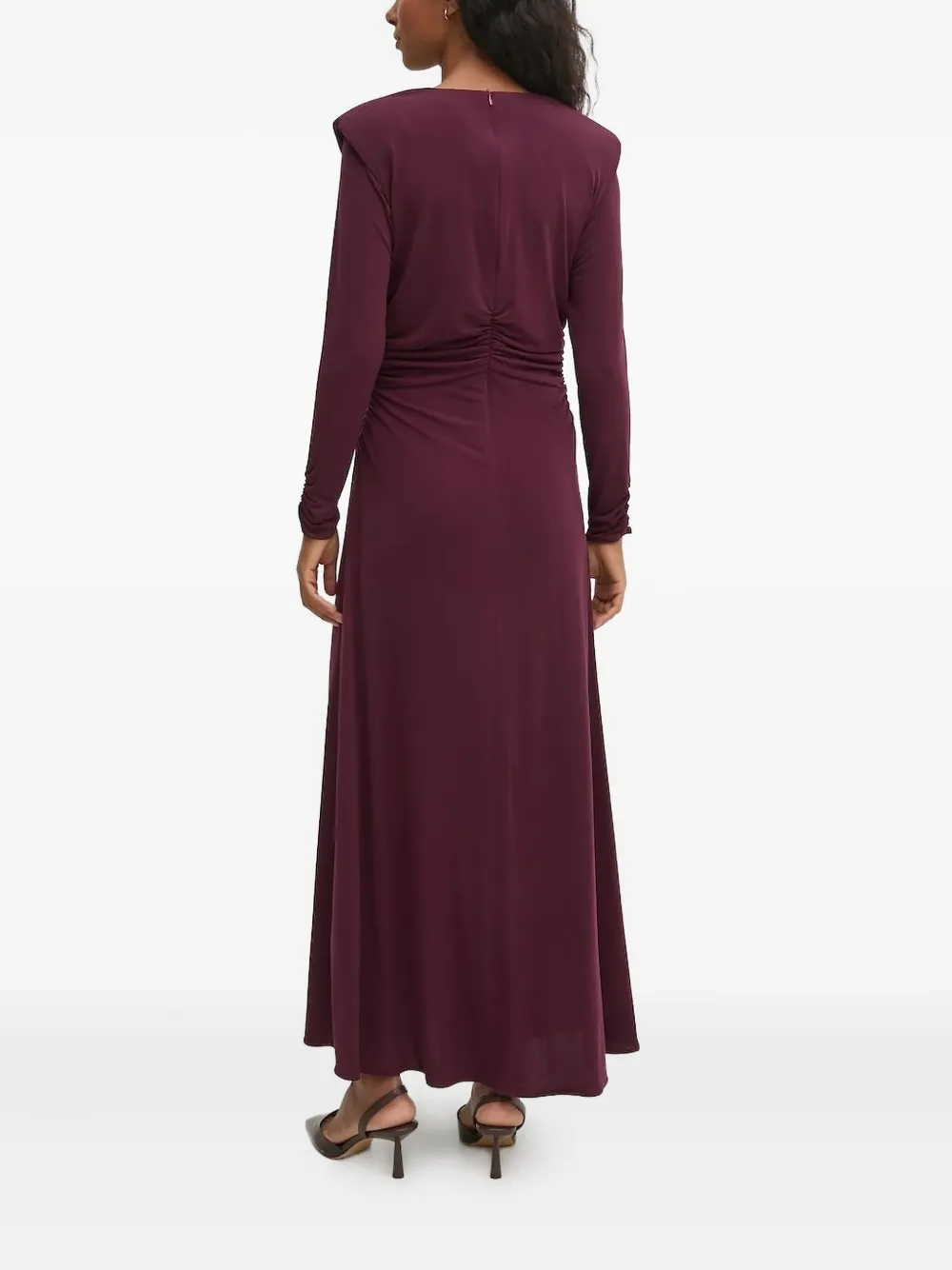 Pedro Del Hierro V-neck gathered maxi dress - Rood