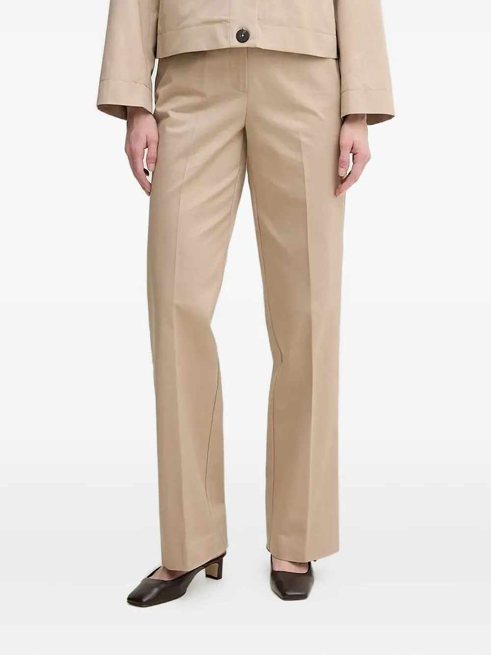 Pedro Del Hierro Straight plooibroek Beige