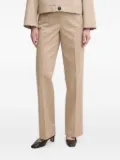 Pedro Del Hierro pleated cotton trousers - Neutrals