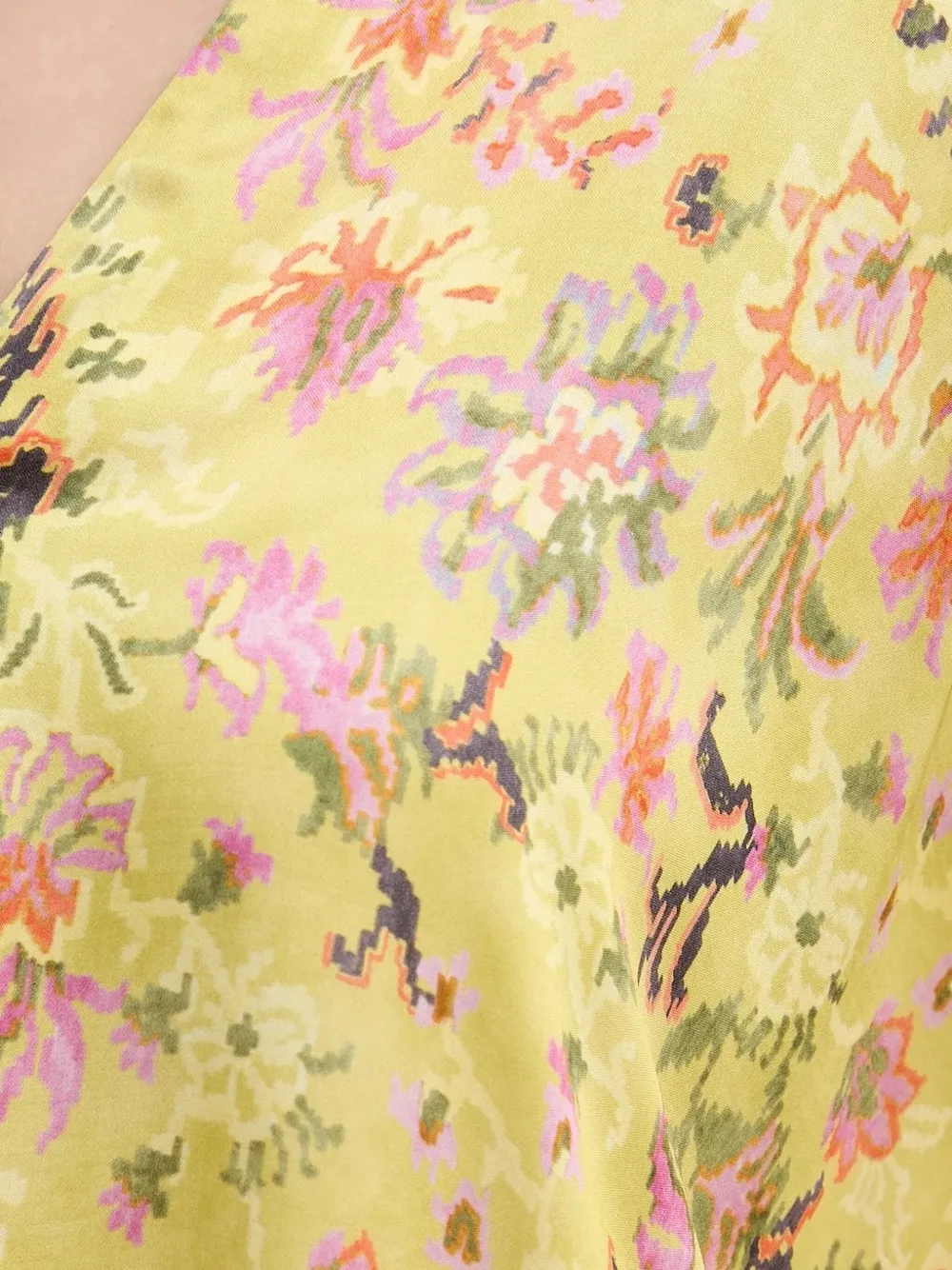 Pedro Del Hierro Floral-print Button-fastening Top In Yellow