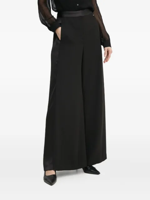 Pedro Del Hierro satin-panelled wide-leg trousers