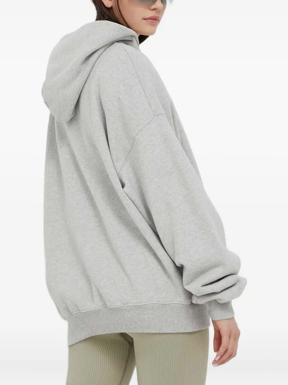 Preach Embroidered-logo Cotton Hoodie In Gray