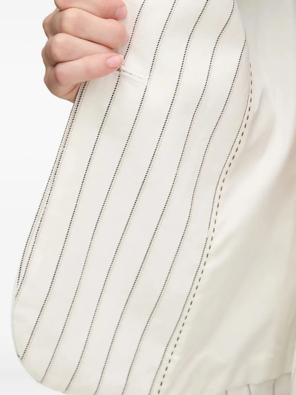 Pedro Del Hierro Pinstripe-sleeveless Waistcoat In White