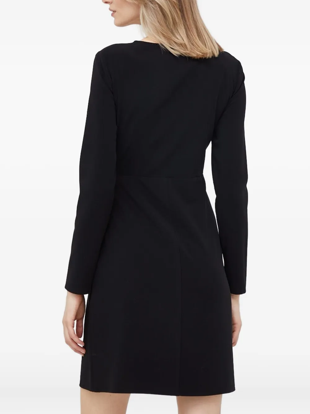Pennyblack Satijnen mini-jurk met wikkel-effect - Zwart
