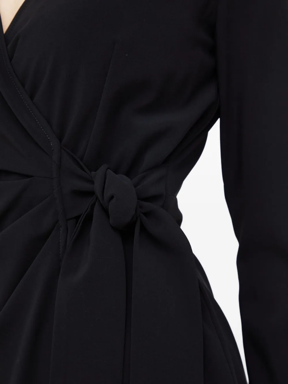 Pennyblack Satijnen mini-jurk met wikkel-effect Zwart