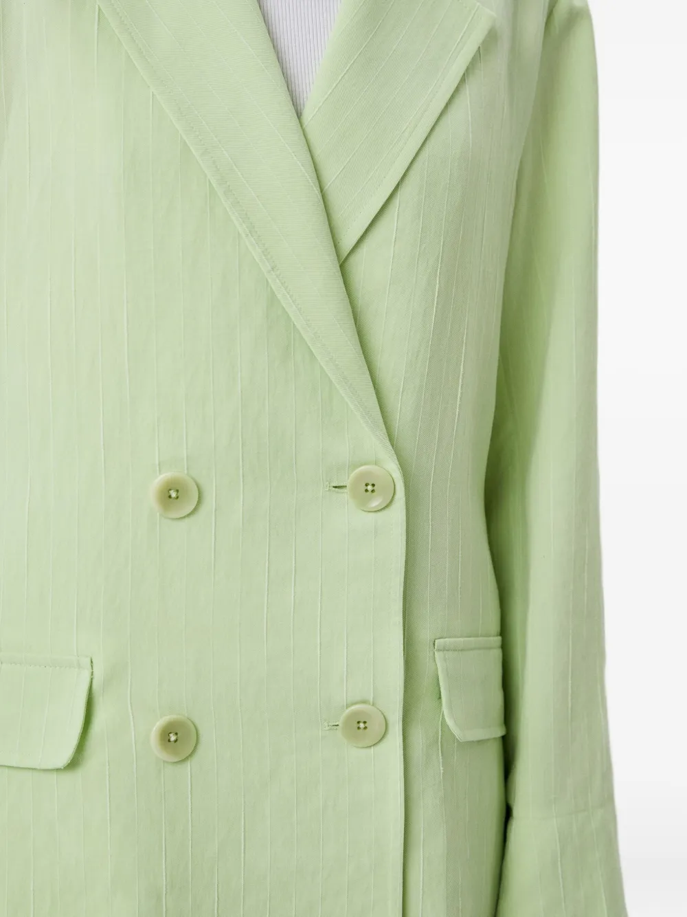 Pennyblack Blazer met krijtstreep en dubbele rij knopen Groen