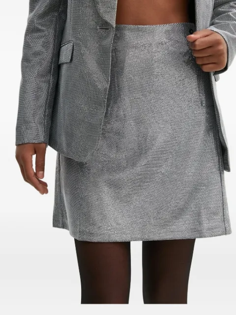 Pedro Del Hierro metallic-finish mini skirt