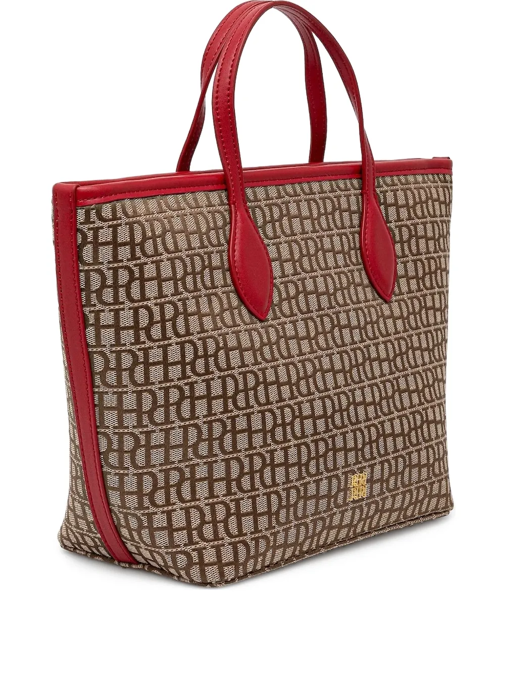 Pedro Del Hierro Monogram Leather-trimmed Tote Bag In Brown