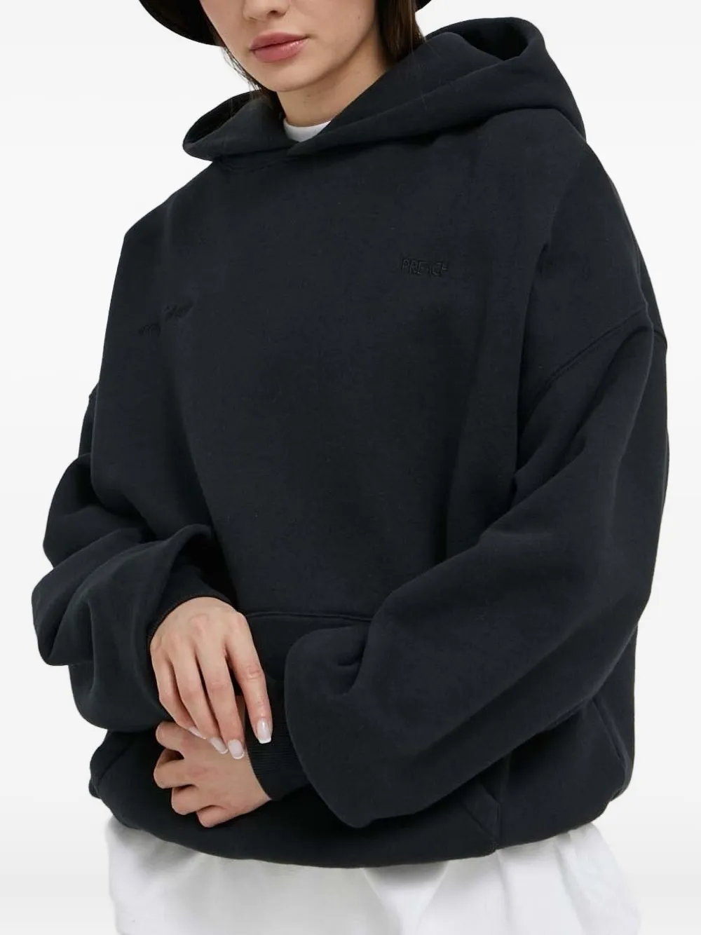 Preach Embroidered-logo Hoodie In Black