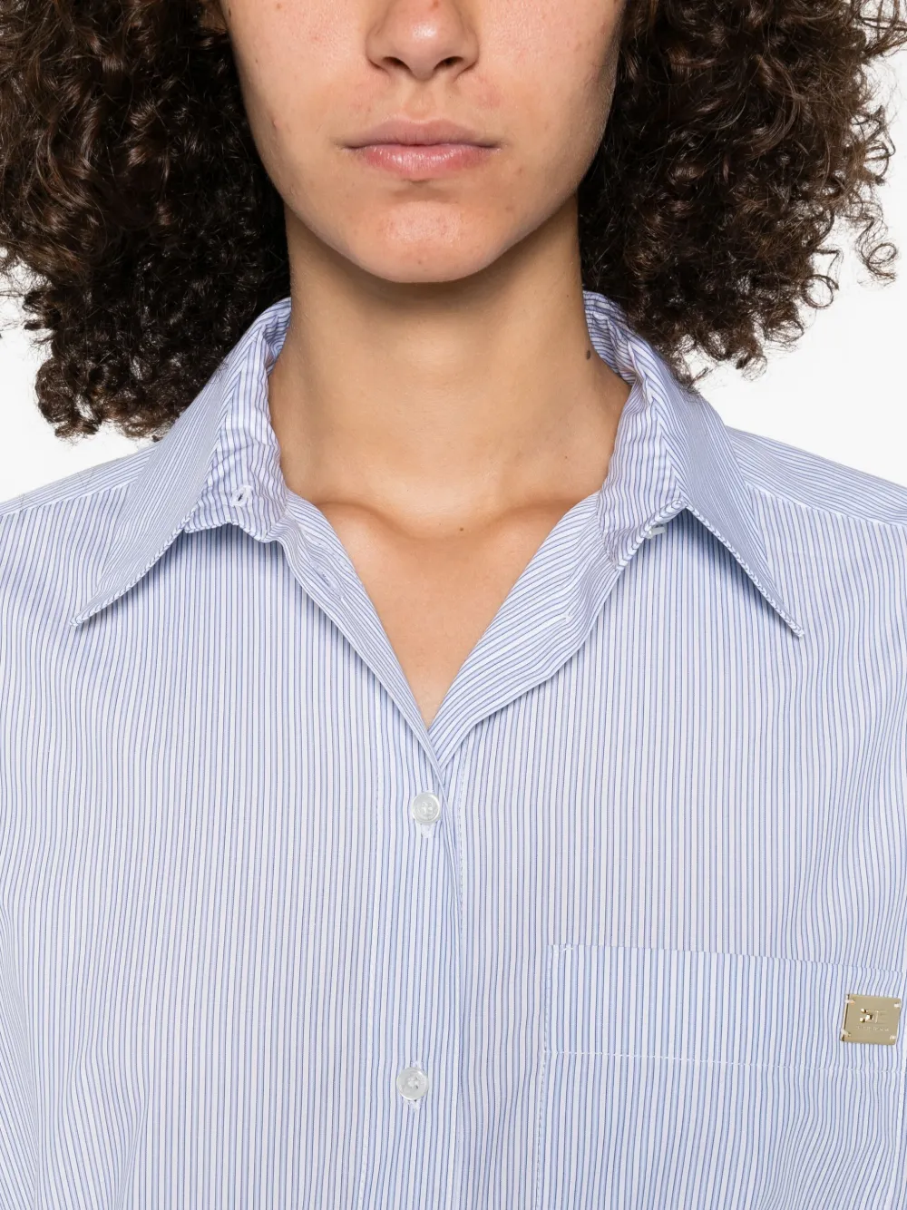 Elisabetta Franchi Cotton-blend Denim Mini Dress