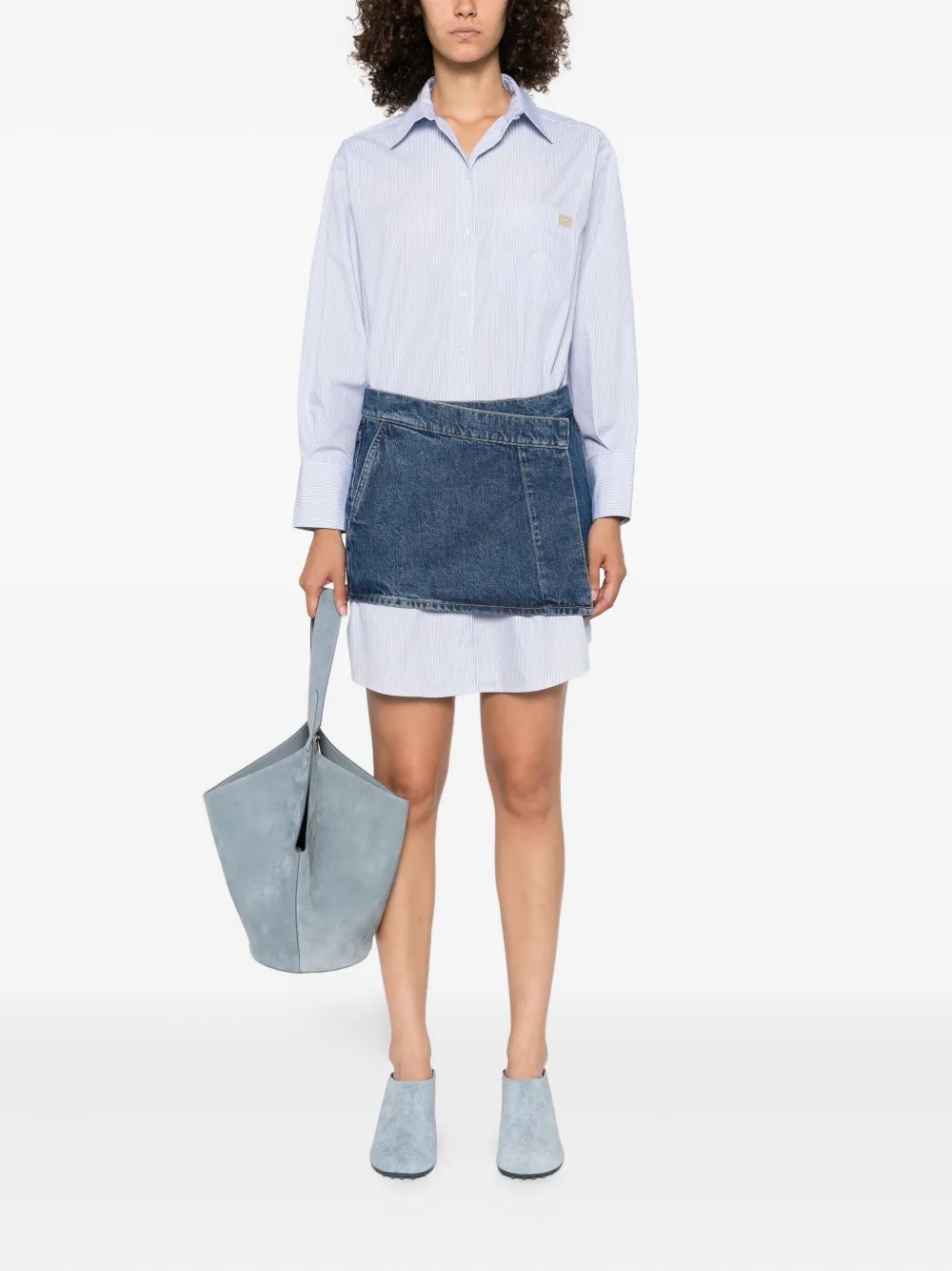 Elisabetta Franchi Cotton-blend Denim Mini Dress