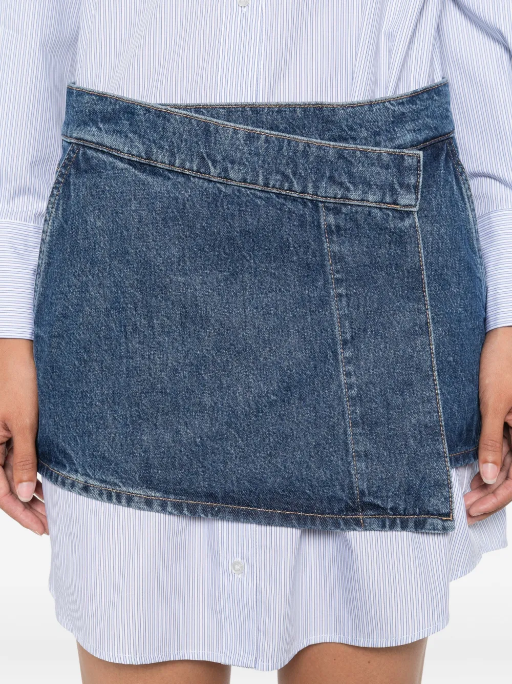 Elisabetta Franchi Cotton-blend Denim Mini Dress