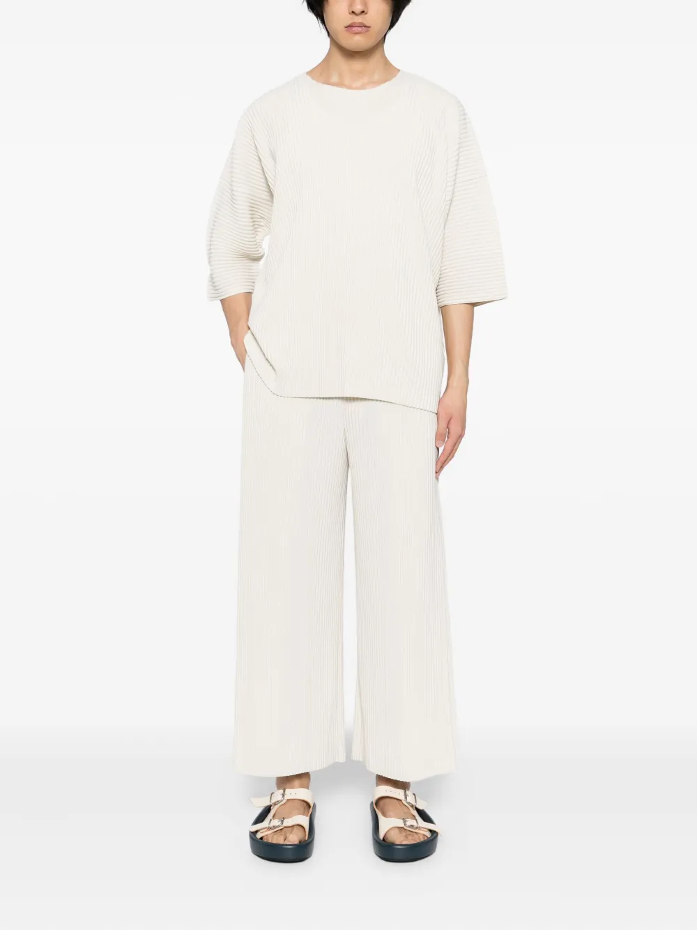 Homme Plissé Issey Miyake MC May broek Beige