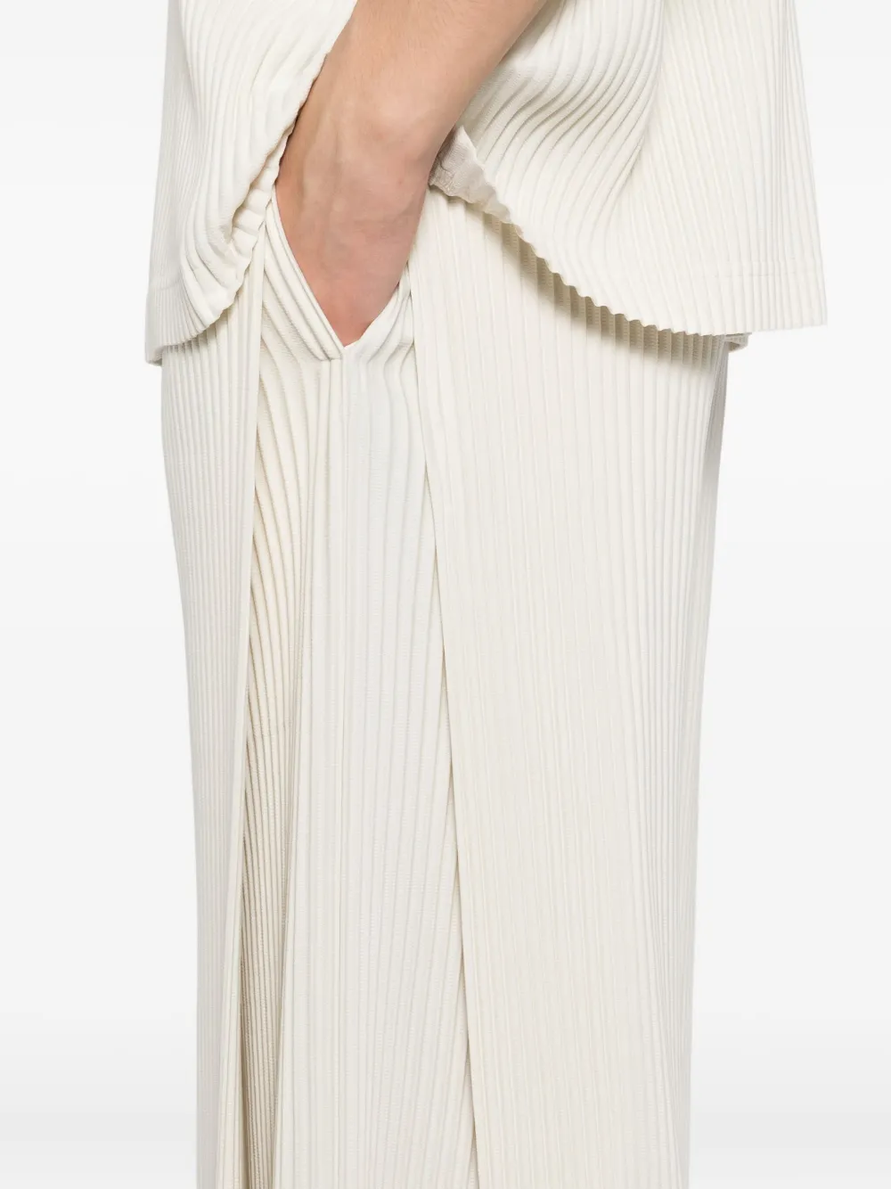 Homme Plissé Issey Miyake MC May broek Beige
