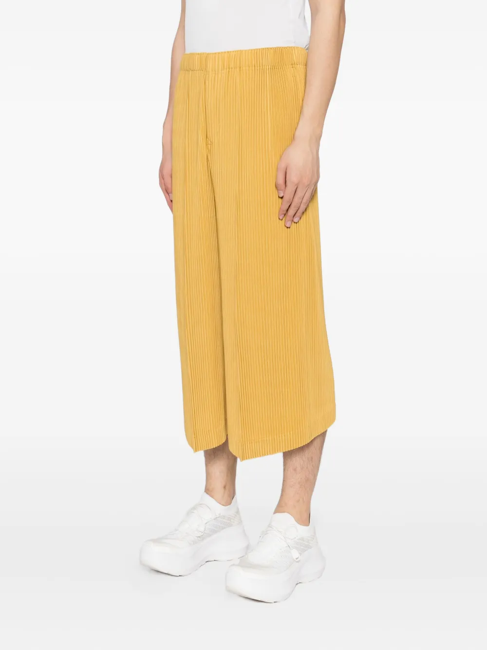 Homme Plissé Issey Miyake MC June geplooide broek Geel