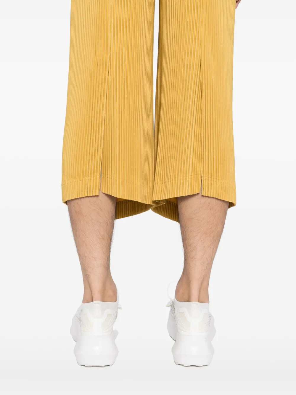 Homme Plissé Issey Miyake MC June geplooide broek Geel