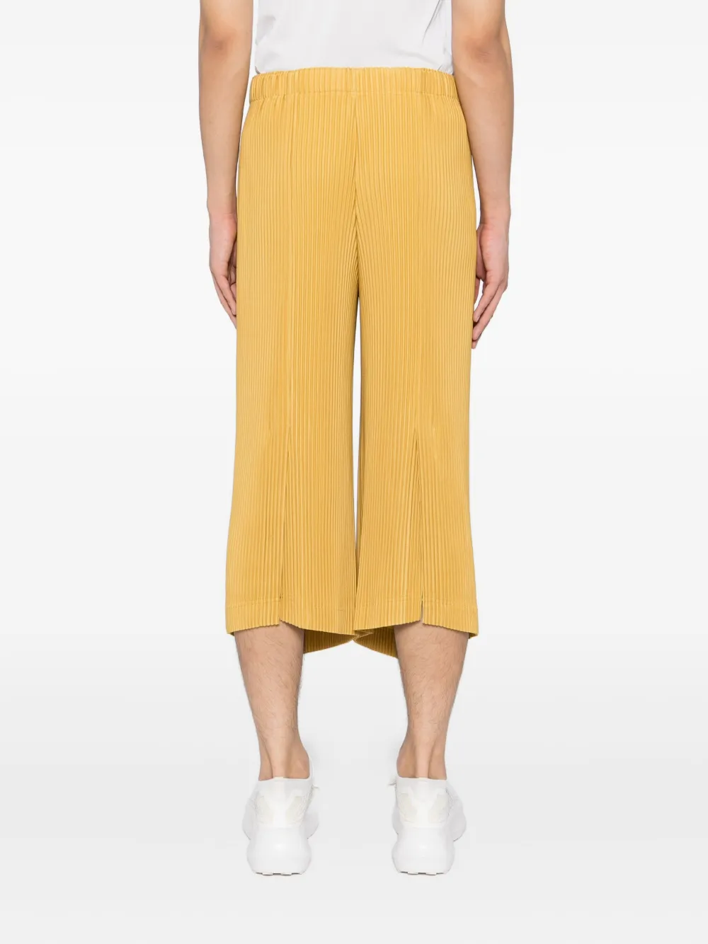 Homme Plissé Issey Miyake MC June geplooide broek Geel