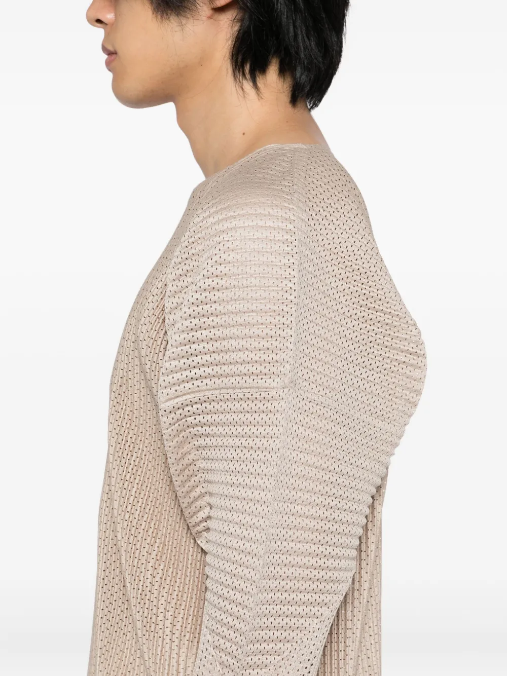 Issey Miyake Light-mesh T-shirt In Brown