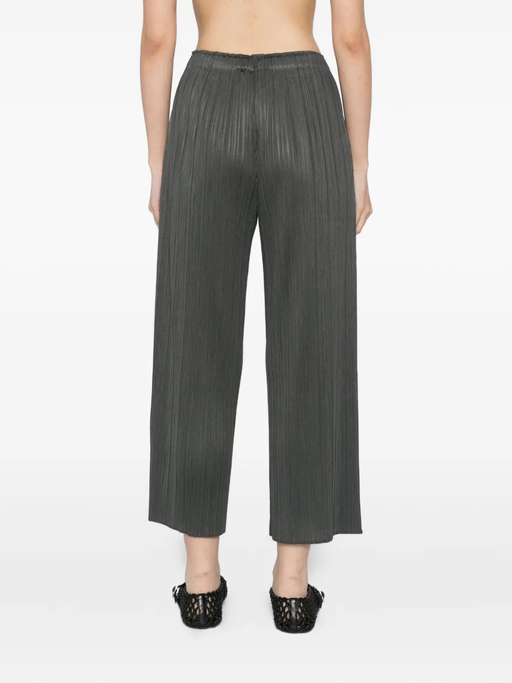 Pleats Please Issey Miyake MC June pleated trousers Groen