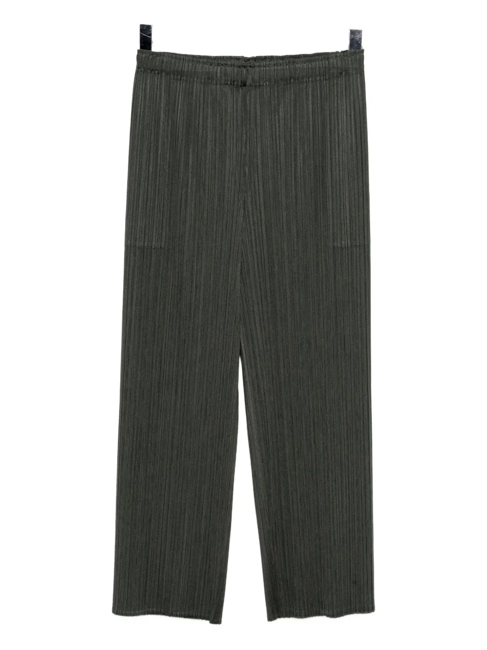 Pleats Please Issey Miyake MC June pleated trousers Groen