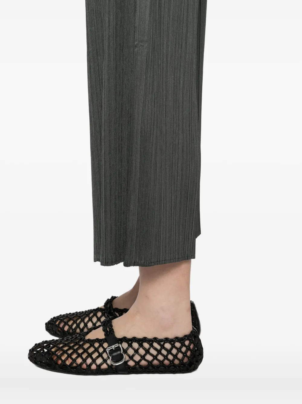 Pleats Please Issey Miyake MC June pleated trousers Groen