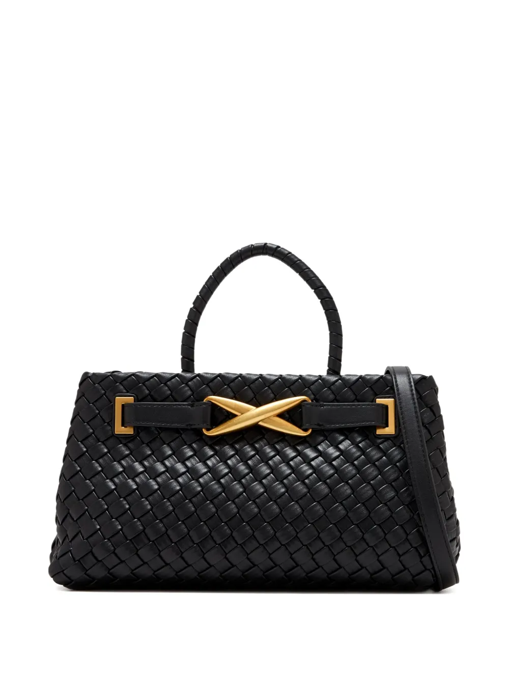 Jw Pei Woven Leather Tote Bag In Black