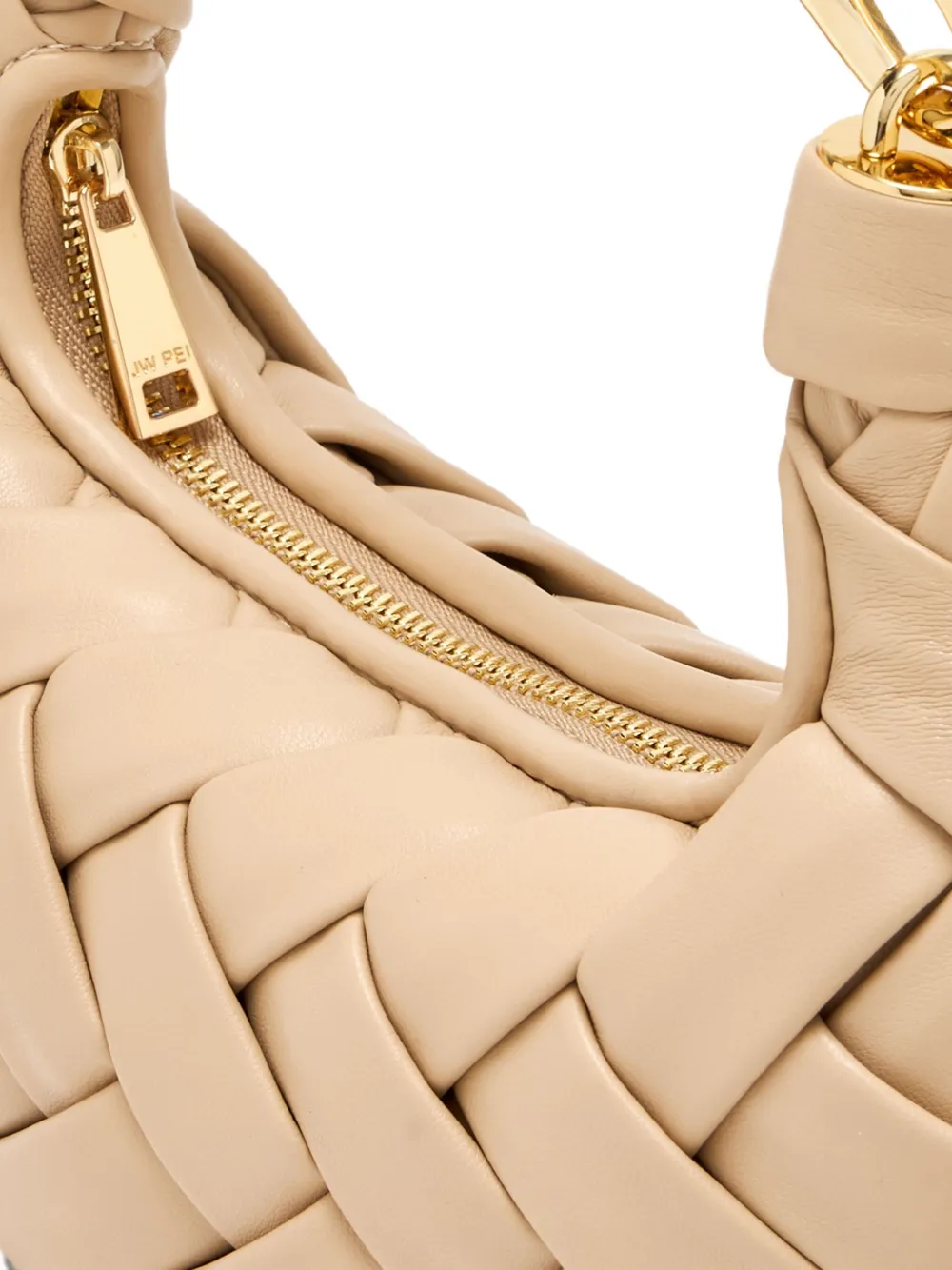 JW Pei Shopper van geweven leer Beige