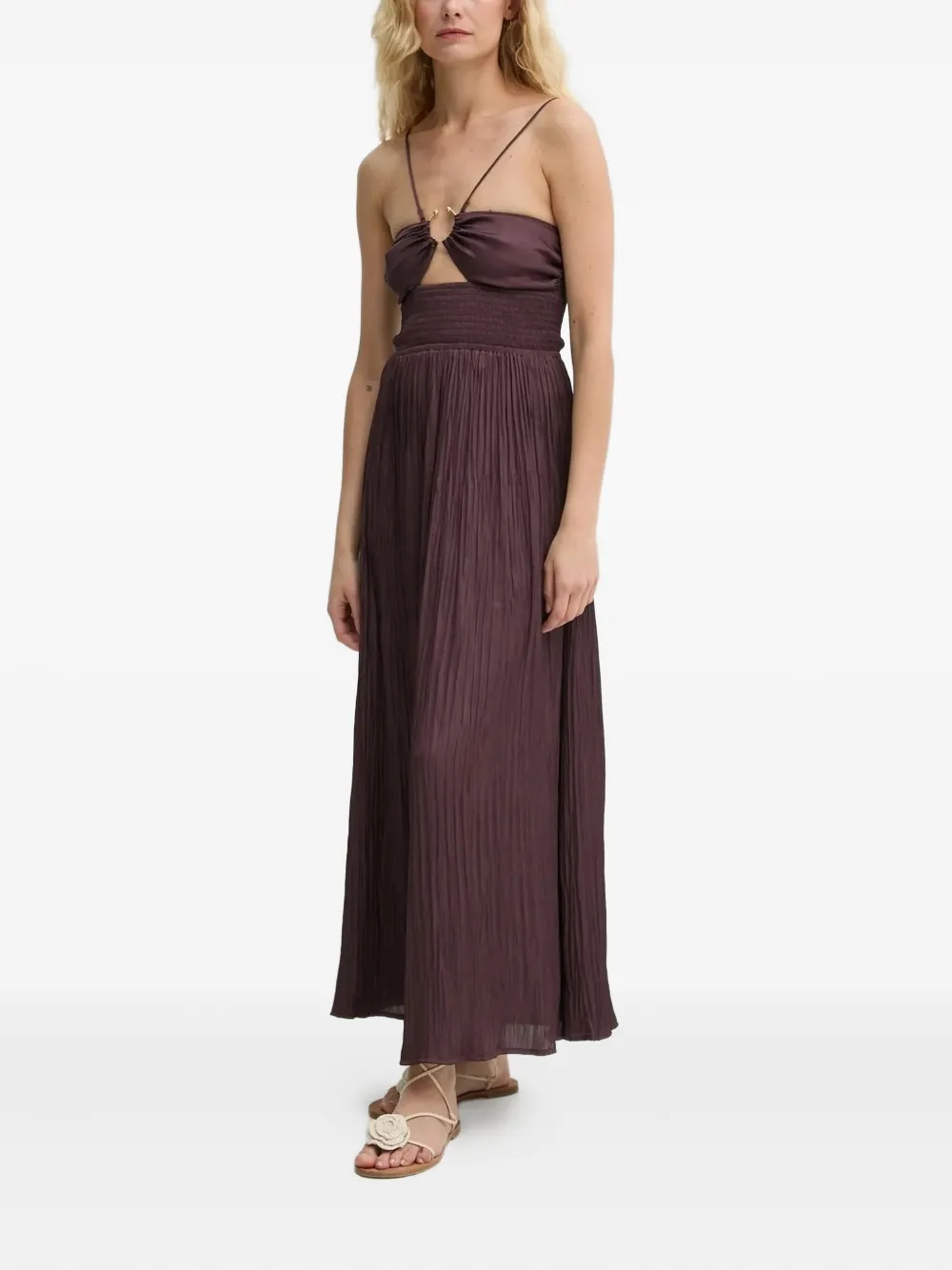 Sessùn ring-detail pleated maxi dress | Cocktail & Party Dresses | Image 2